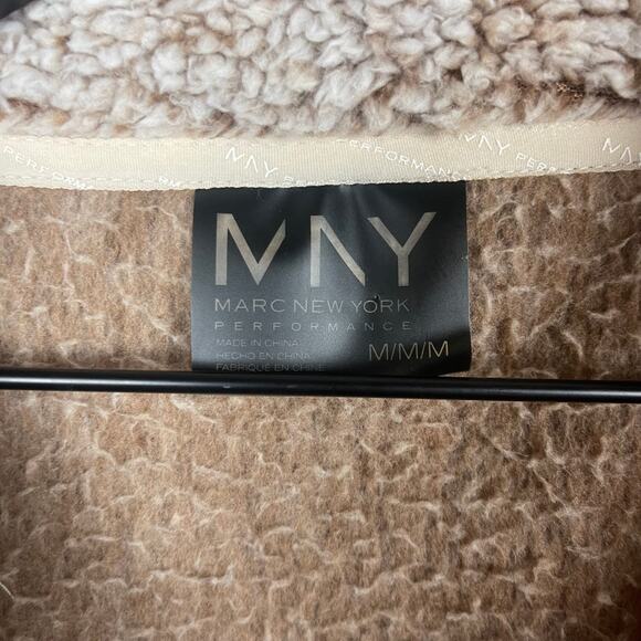 Marc New York Performance Tan Sherpa Pull Over Jacket Size Medium - Picture 4 of 8